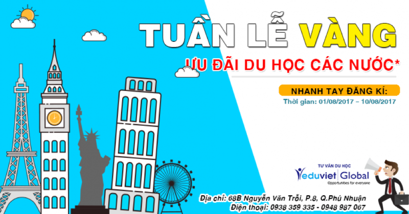 Tuần lễ vàng ưu đãi du học các nước